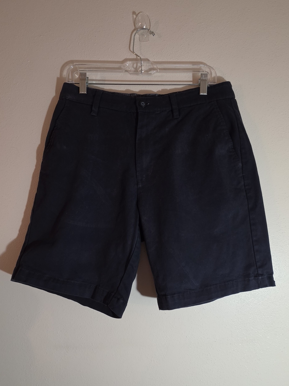 Nautica Men's Black Flat-Front Cotton Shorts
